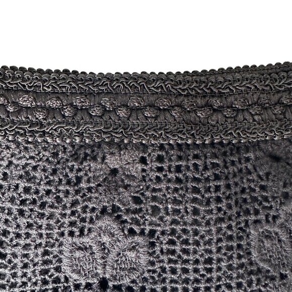 FIRE LOS ANGELES BOHEMIAN STYLE CROCHET SHORT SHORTS IN BLACK SZ S 100% COTTON - Picture 5 of 16